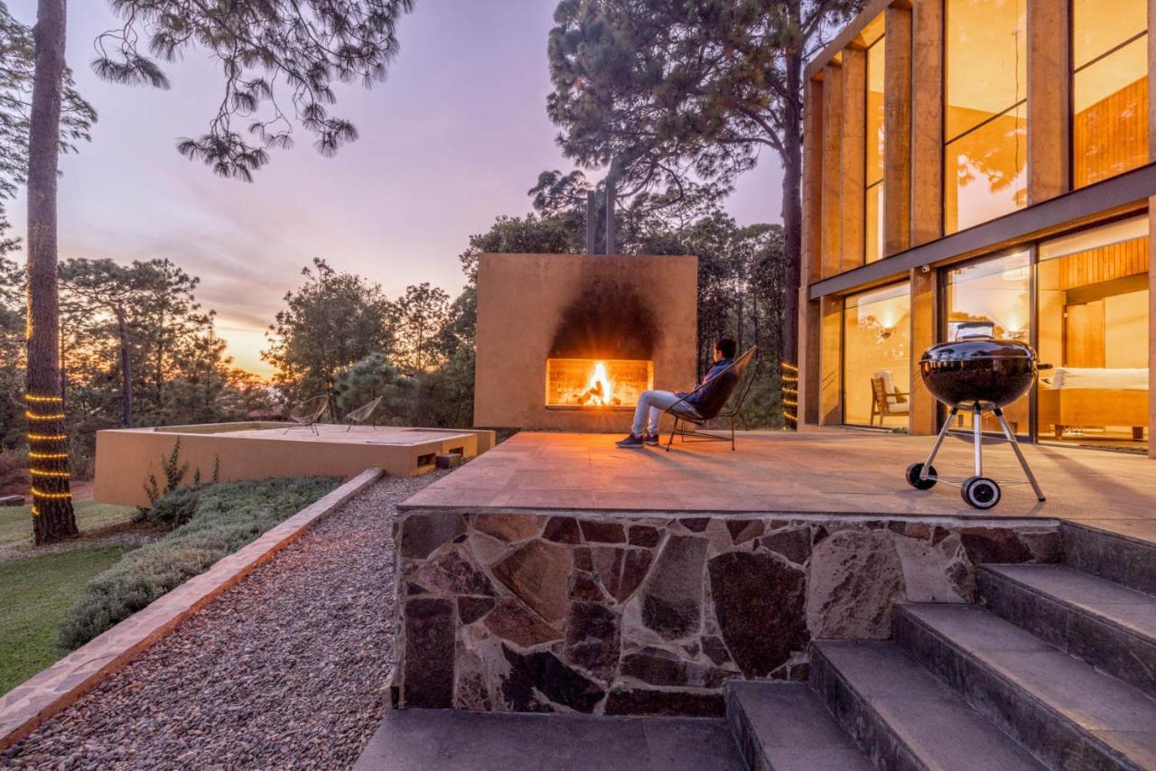 Cabana Lujo Con Alberca Climatizada Vistas Al Bosque De Mazamitla Exteriör bild