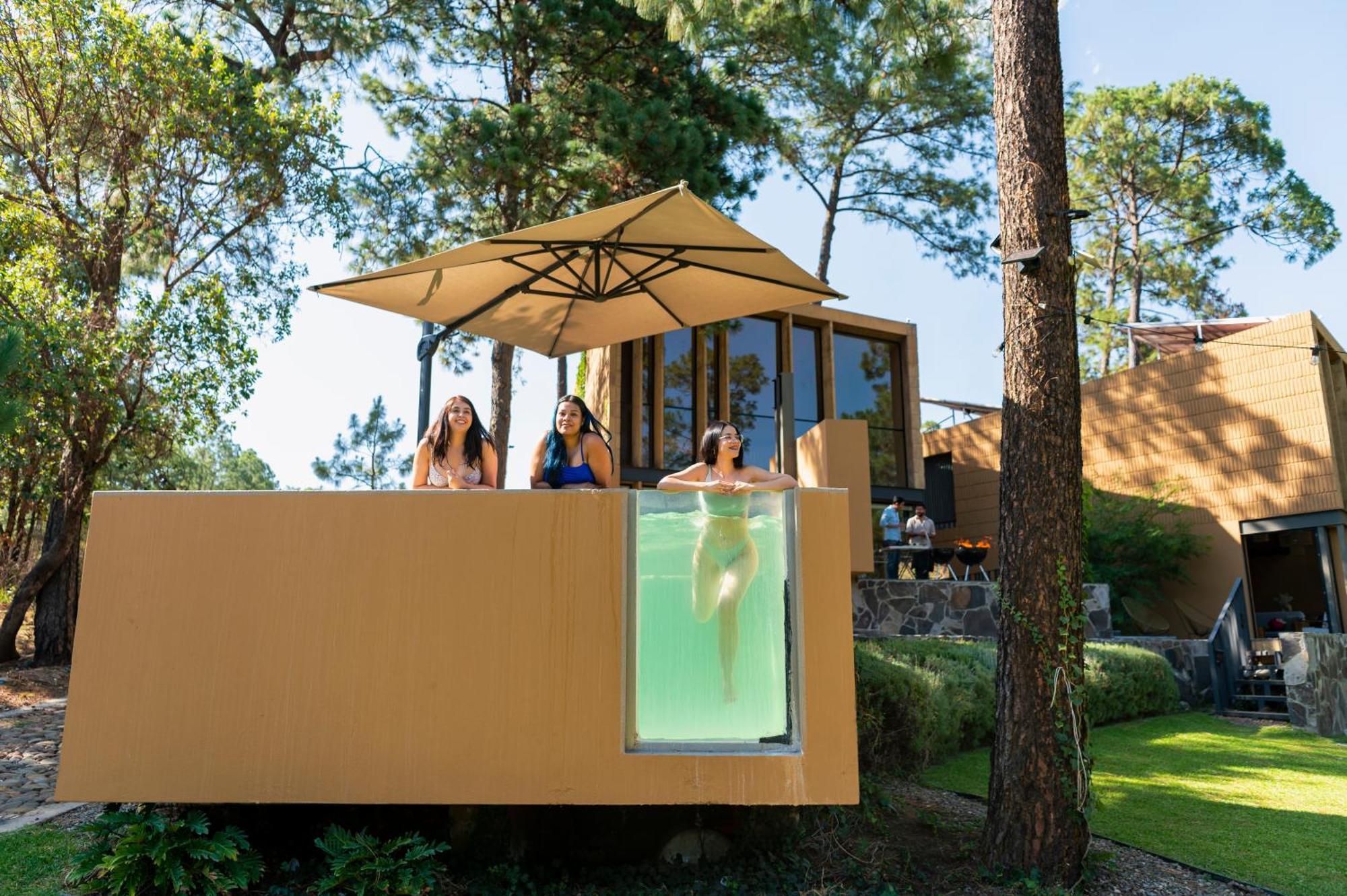Cabana Lujo Con Alberca Climatizada Vistas Al Bosque De Mazamitla Exteriör bild